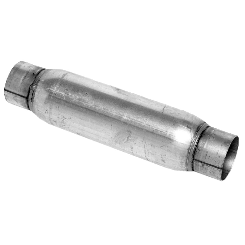 Dynomax Race Bullet front view showing compact design and mounting benefits