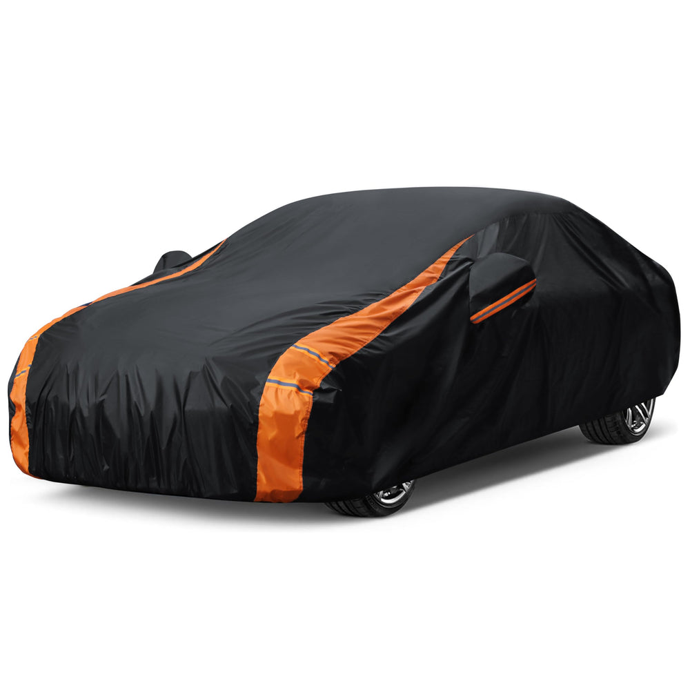 DYTARGET front view showing full sedan coverage and weather protection