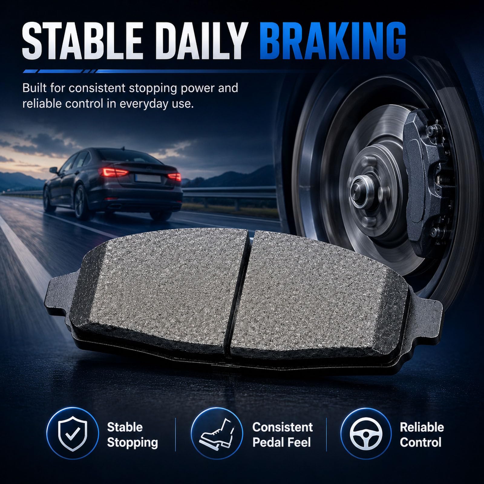 DYZJKWJW pads shown with SUV wheel to display real-world fit and cleaner wheel appearance