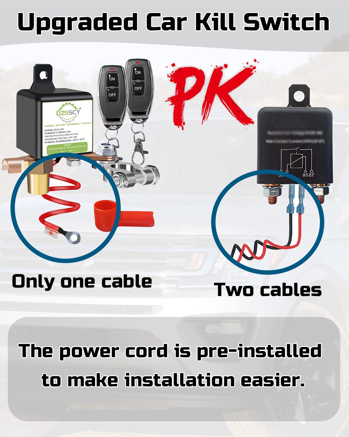 DZSSCY wiring connection detail showing simplified installation and clear terminals