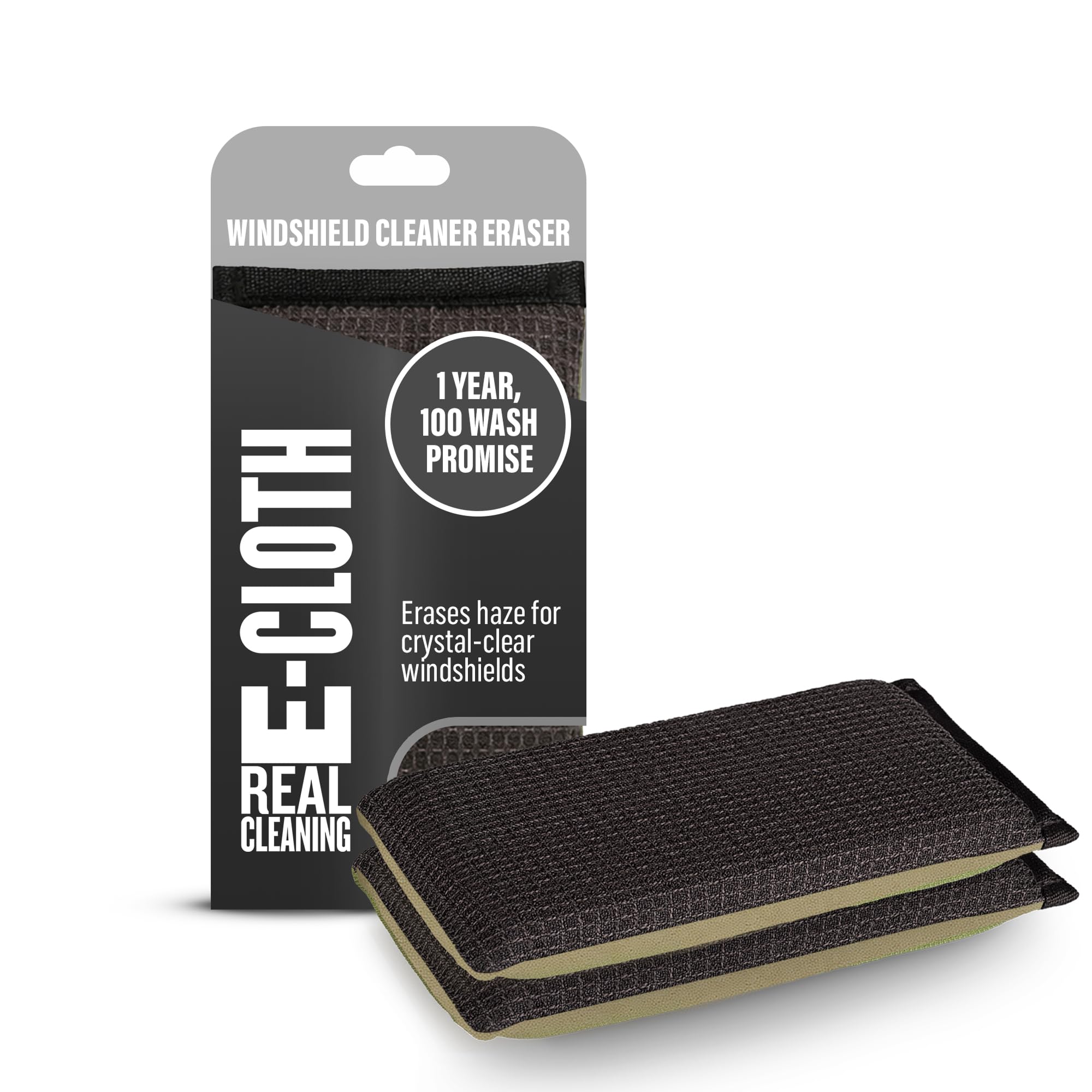 E-Cloth front view of sponge two-pack showing compact packaging and portability