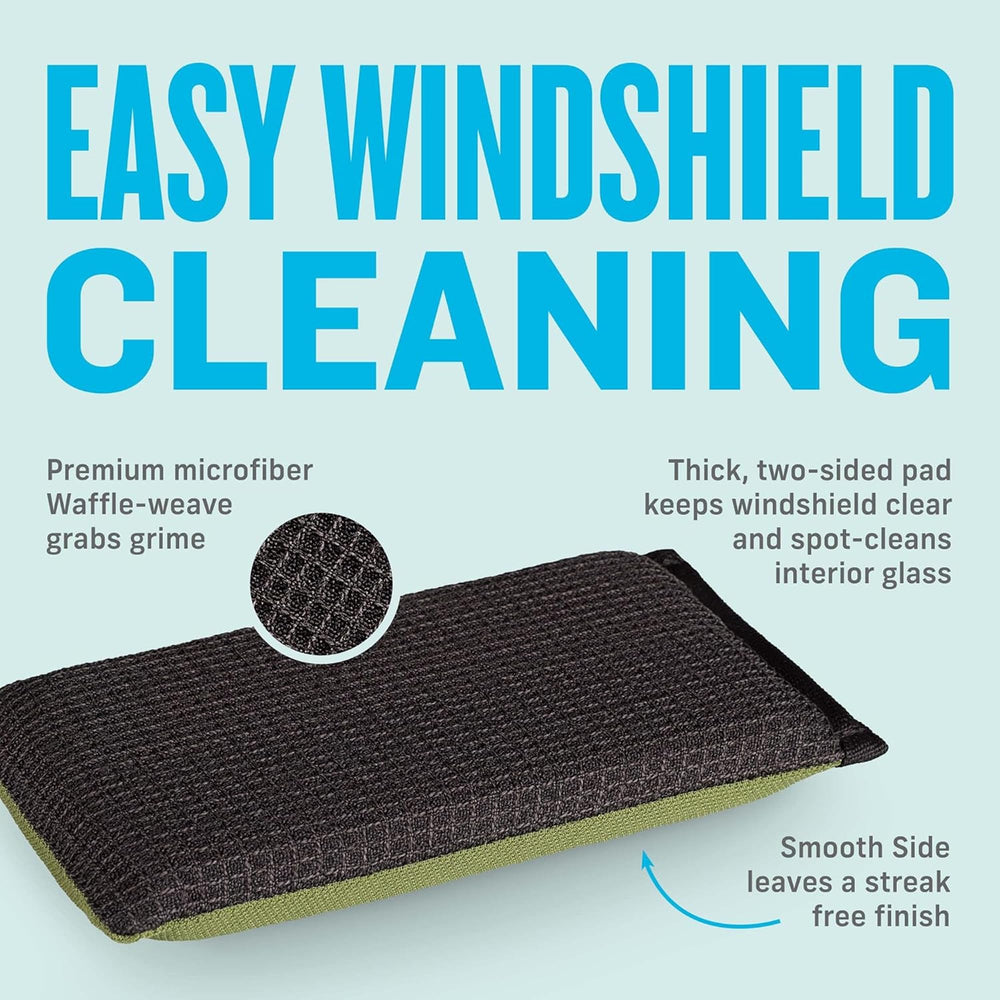 E-Cloth waffle-weave side close-up absorbing moisture quickly and efficiently