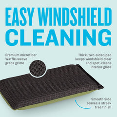 E-Cloth waffle-weave side close-up absorbing moisture quickly and efficiently