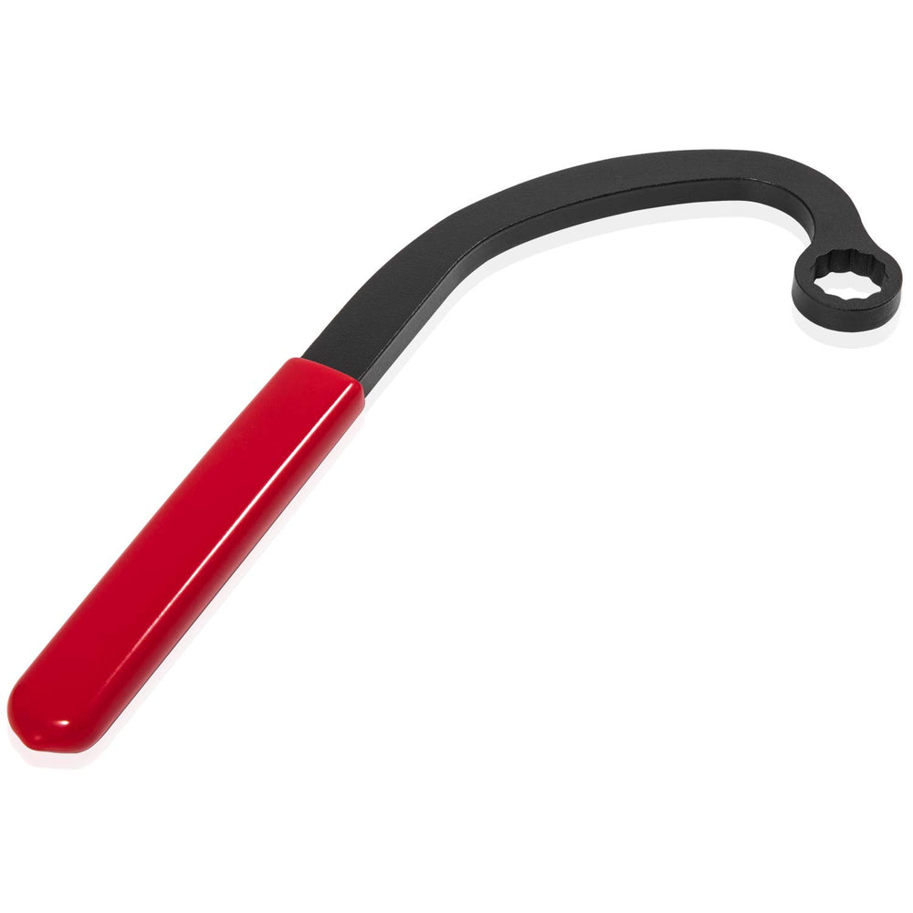 E-cowlboy barring tool engaged in flywheel housing for controlled engine rotation