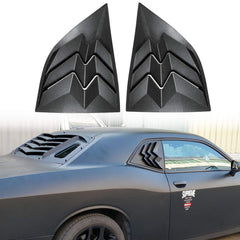 E-cowlboy louvers front view showing matte black aggressive styling benefit