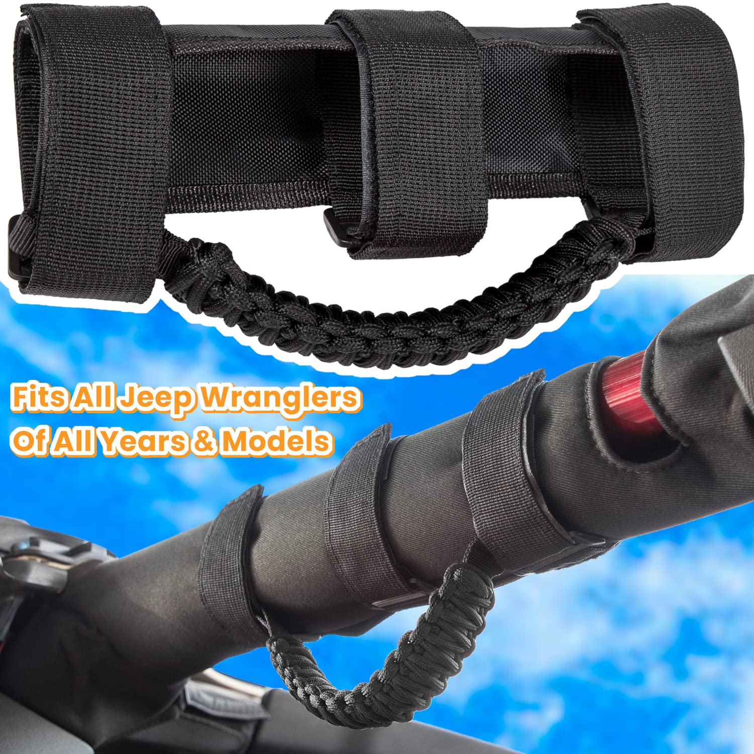 E-cowlboy close-up of 550 paracord texture for durable long-lasting grip