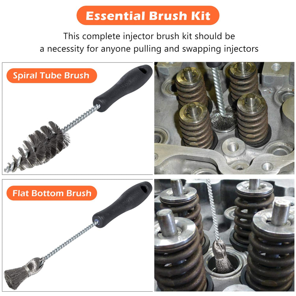 E-cowlboy close-up spiral tube brush clearing bore deposits for better seating