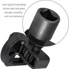E-cowlboy detail of tool engaging flywheel teeth for secure rotation