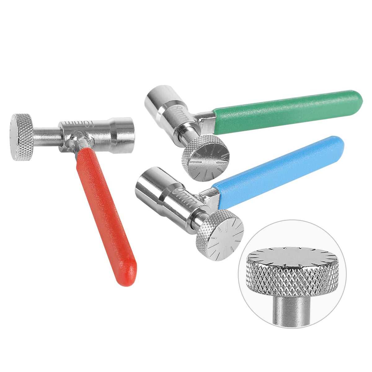 E-cowlboy front view of 6-piece tappet adjuster kit showing all pieces and benefits