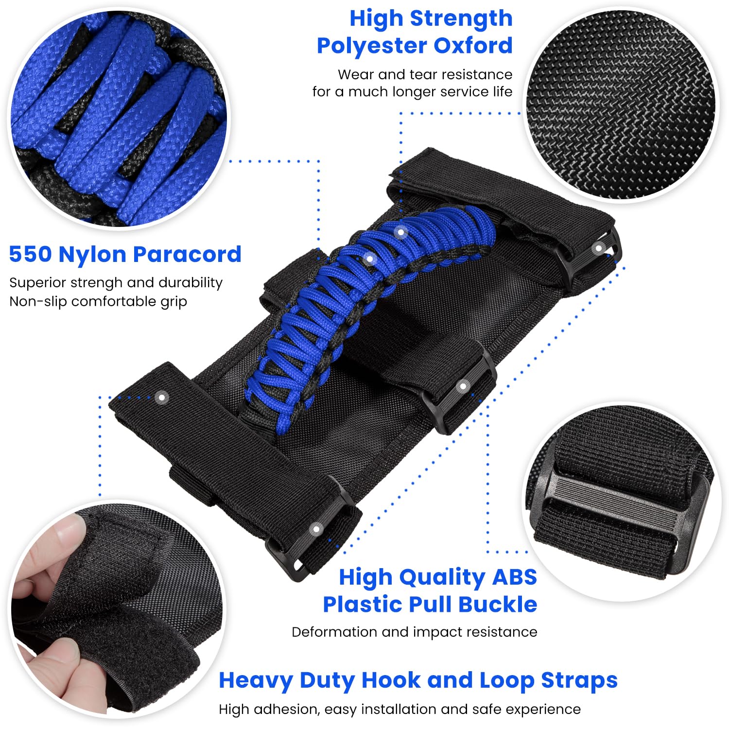 E-cowlboy installed on Jeep front passenger roll bar improving entry support