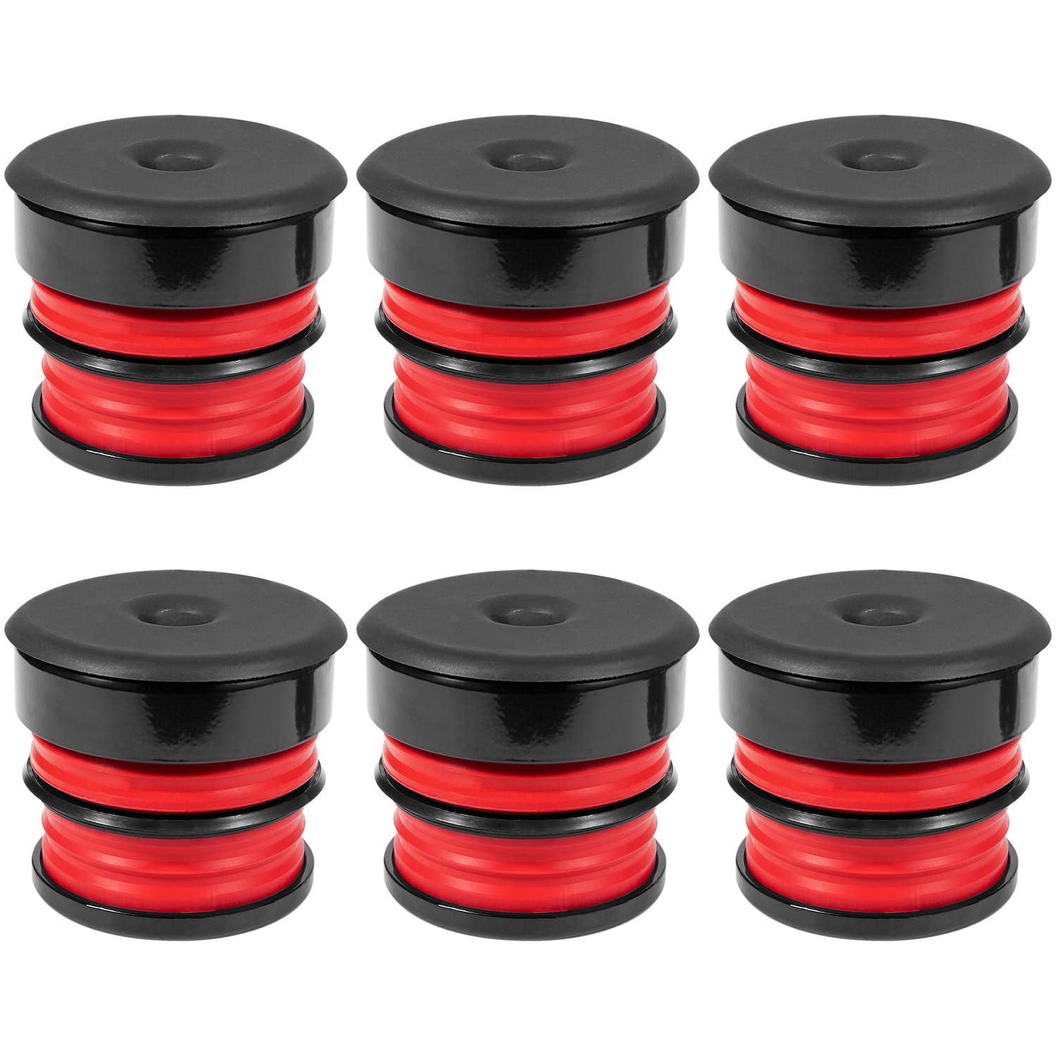 E-cowlboy red silicone texture macro shot, shows resilient material and grip