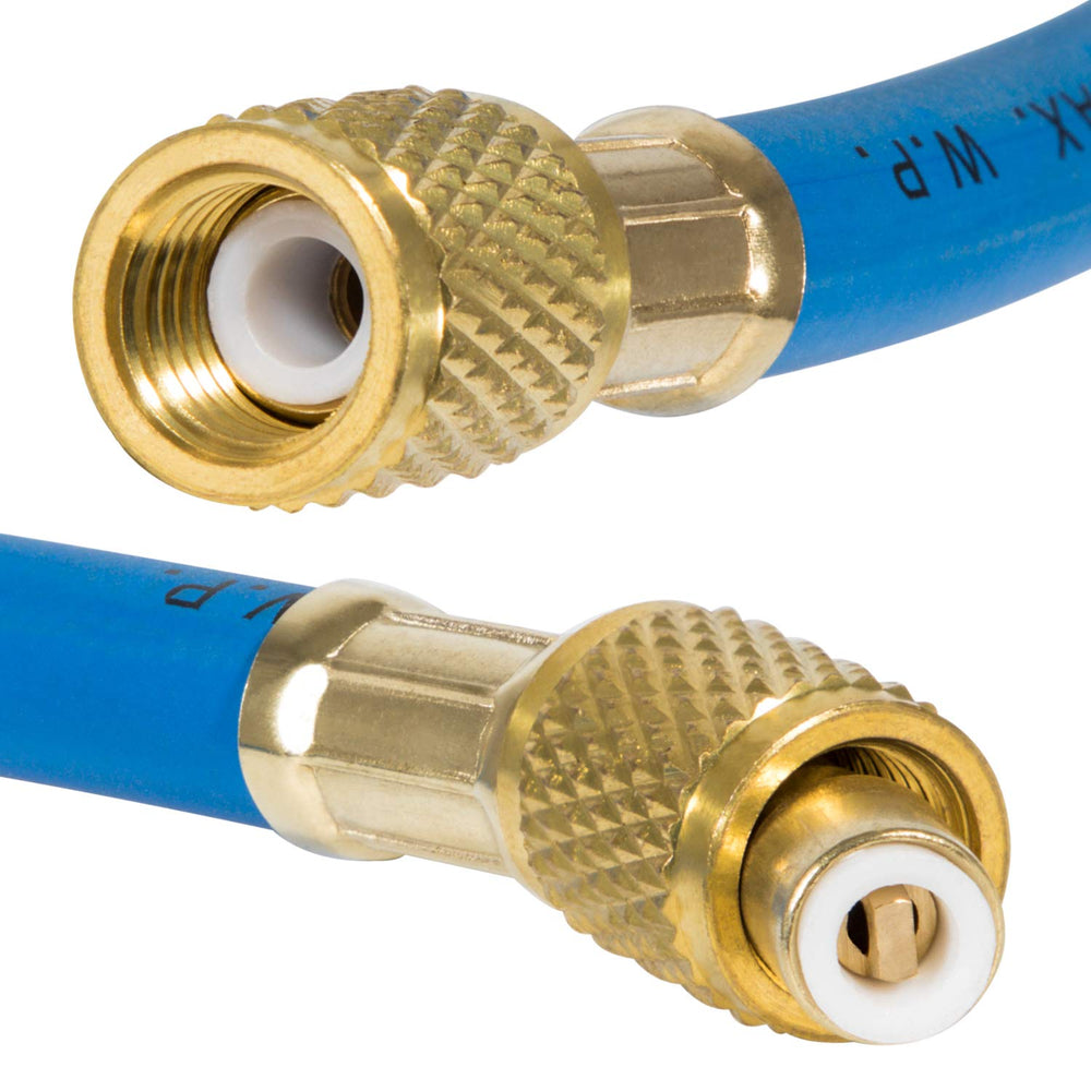 E-cowlboy Schrader valve connection showing leak-free attachment