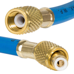 E-cowlboy Schrader valve connection showing leak-free attachment