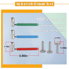 E-cowlboy tools being used on motorcycle valve cover for fast, portable adjustments