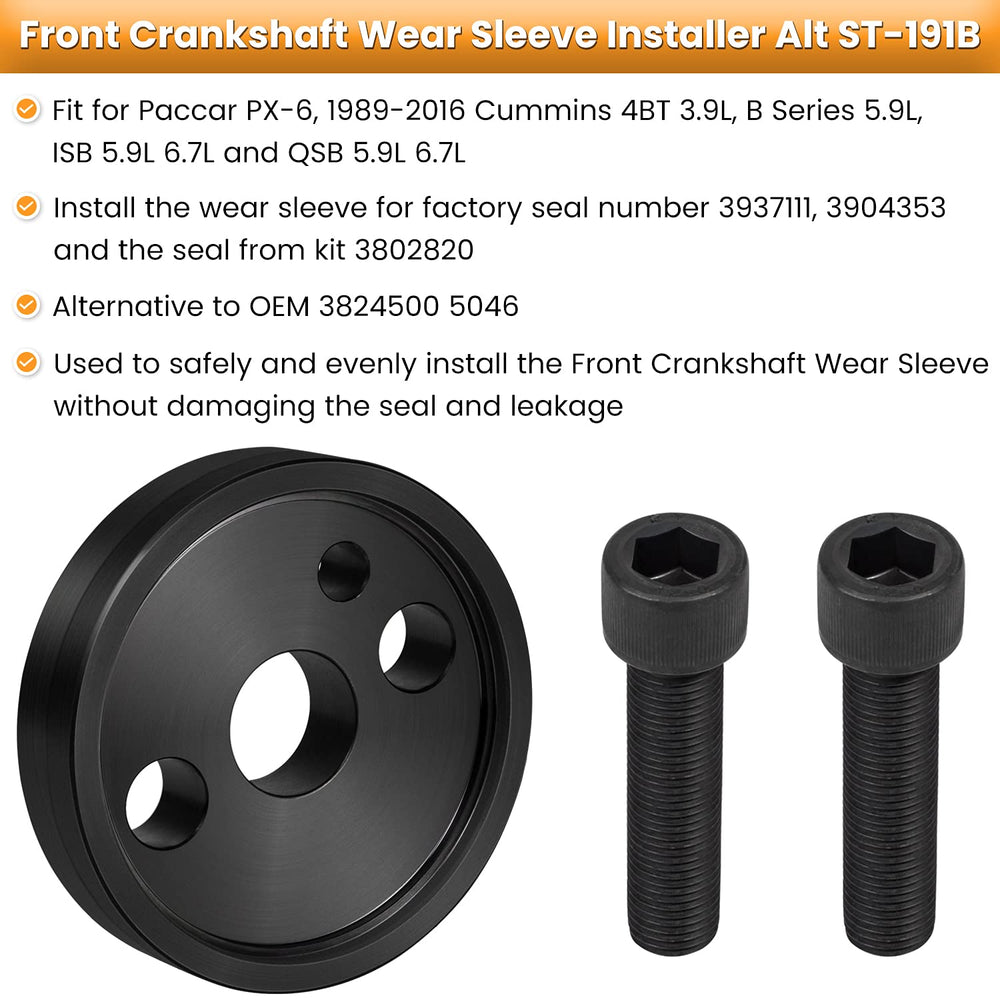 E-cowlboy installer being used to seat a wear sleeve correctly