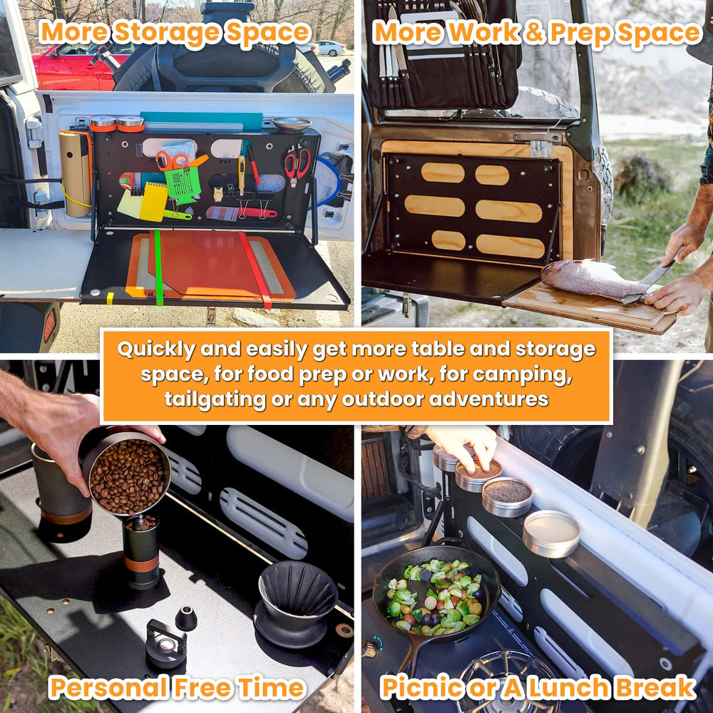 E-cowlboy wooden extension tray detail providing extra workspace and a durable finish