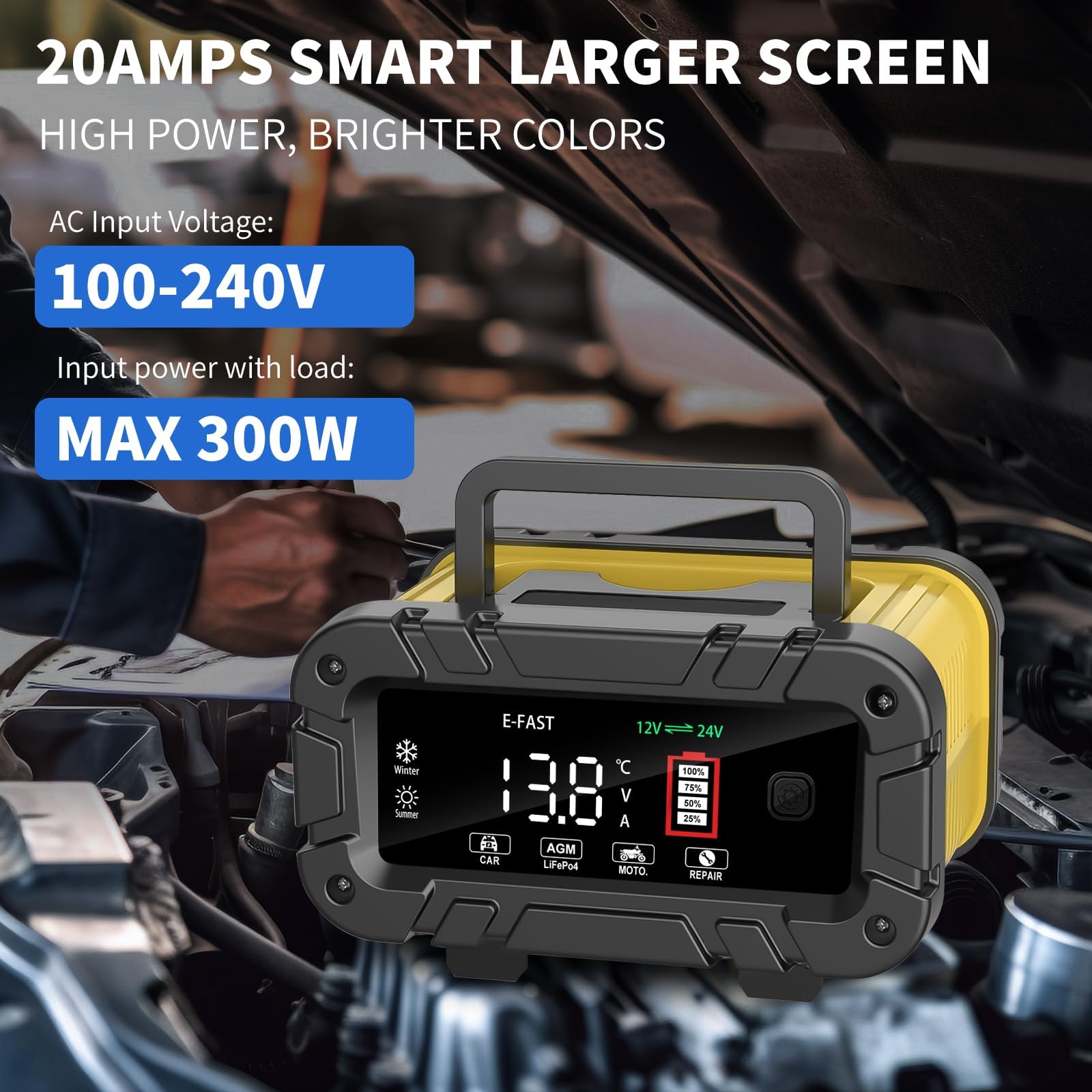 E-FAST maintaining an RV house battery bank for long-term battery health benefit