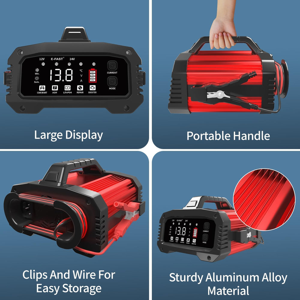 E-FAST next to toolbox for scale showing compact design and portable convenience