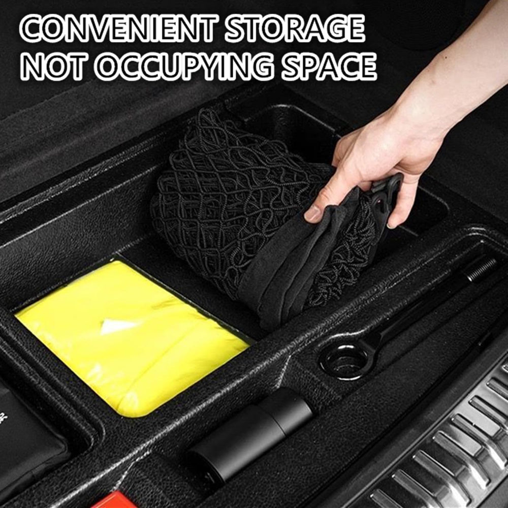 E KAINI lifestyle road trip trunk showing tidy packed luggage