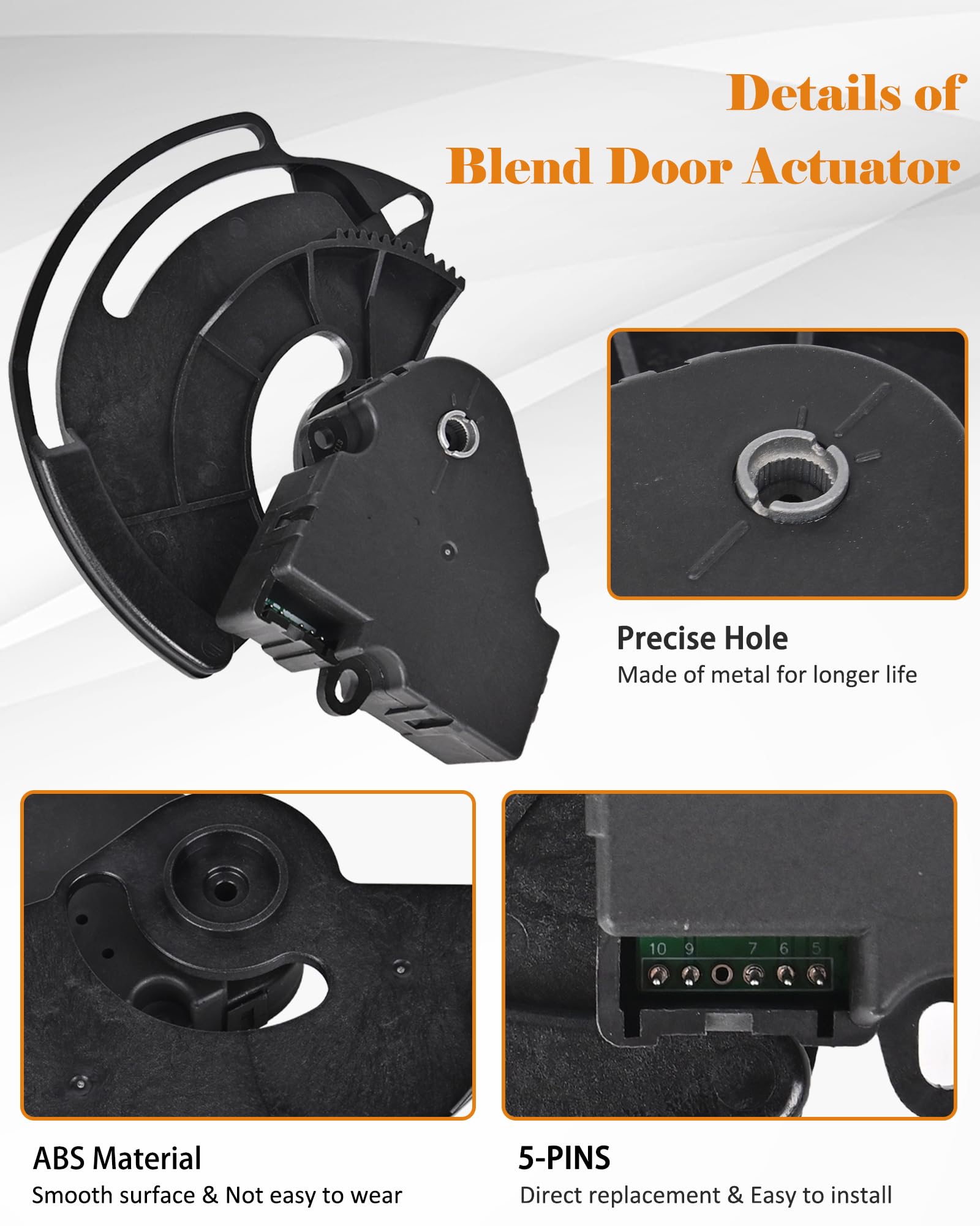 E-Shin actuator electrical connector detail for easy plug-in installation