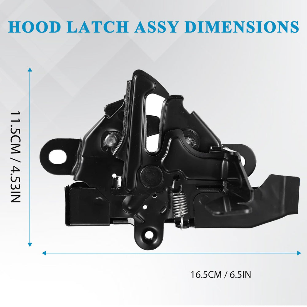 E-Vniko latch installed under Camry hood demonstrating secure closure benefit