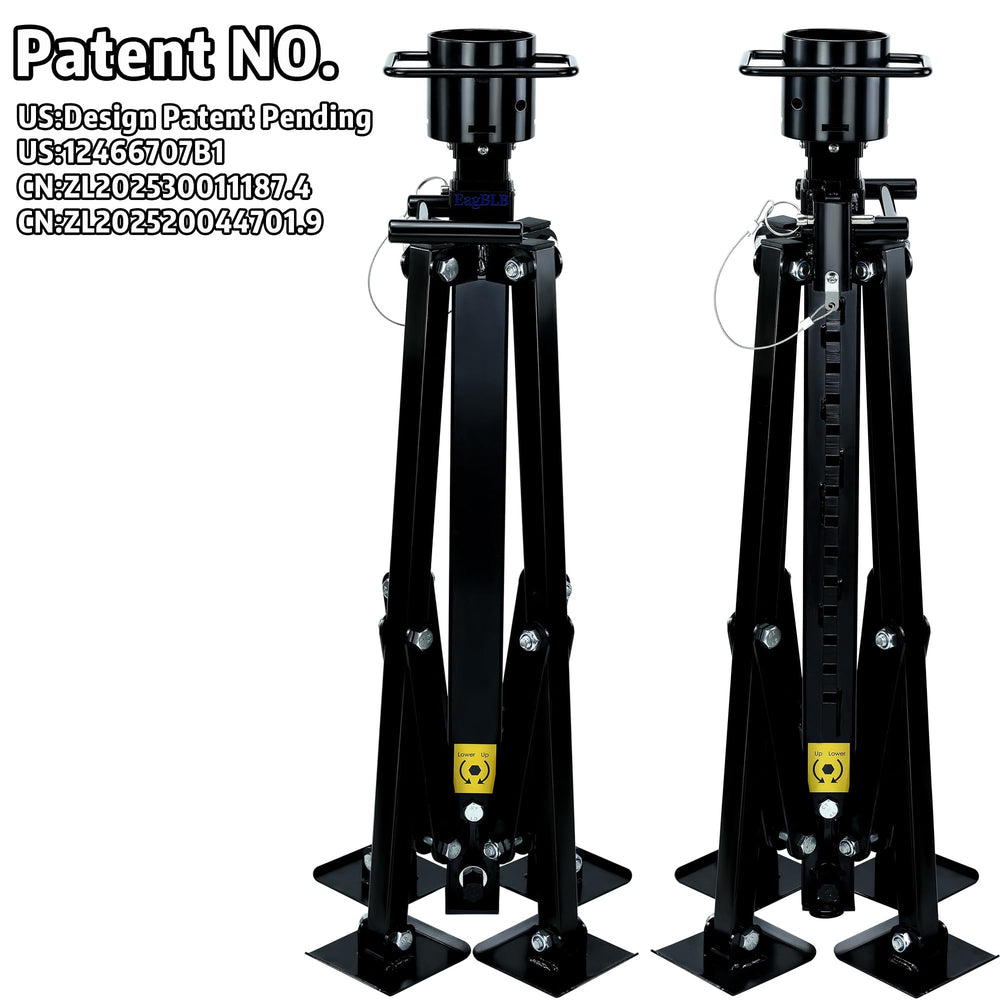 EagBLB drill-compatible jack head detail enabling fast, powered height changes
