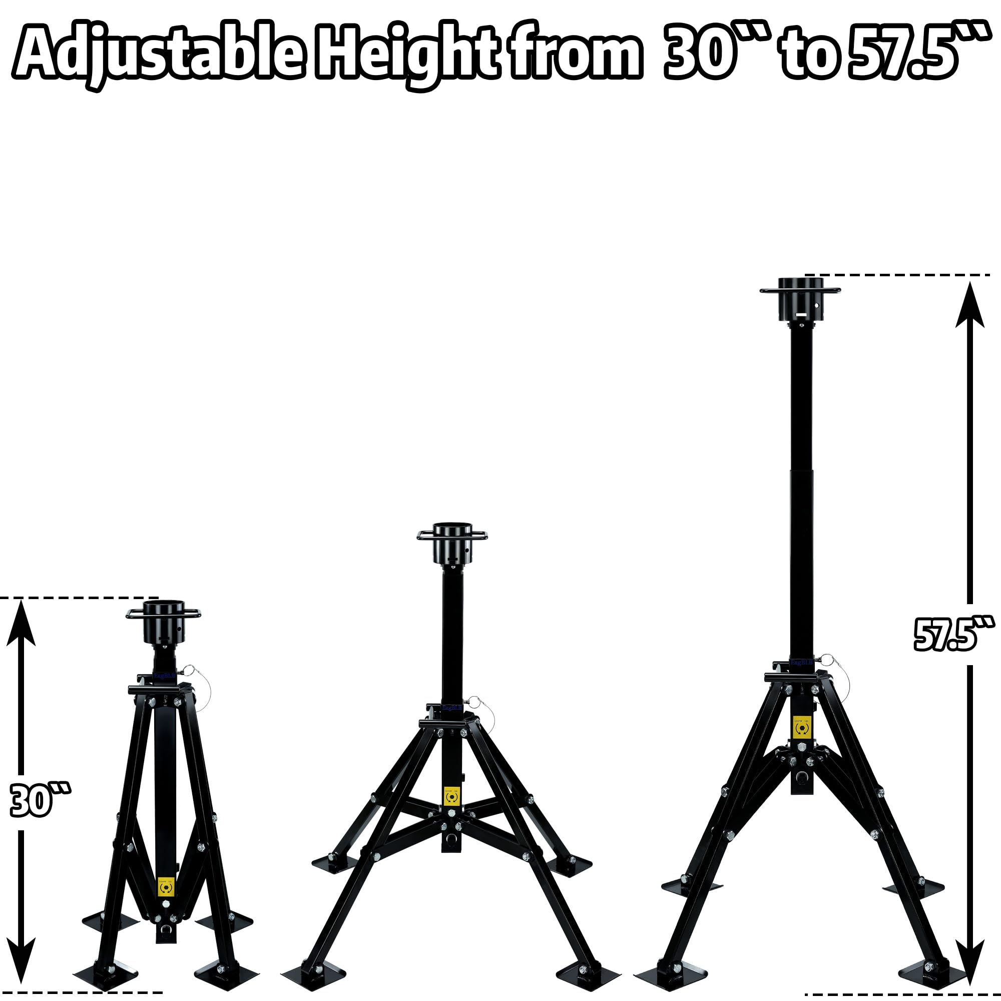 EagBLB folded storage profile demonstrating compact stowability in RV bays