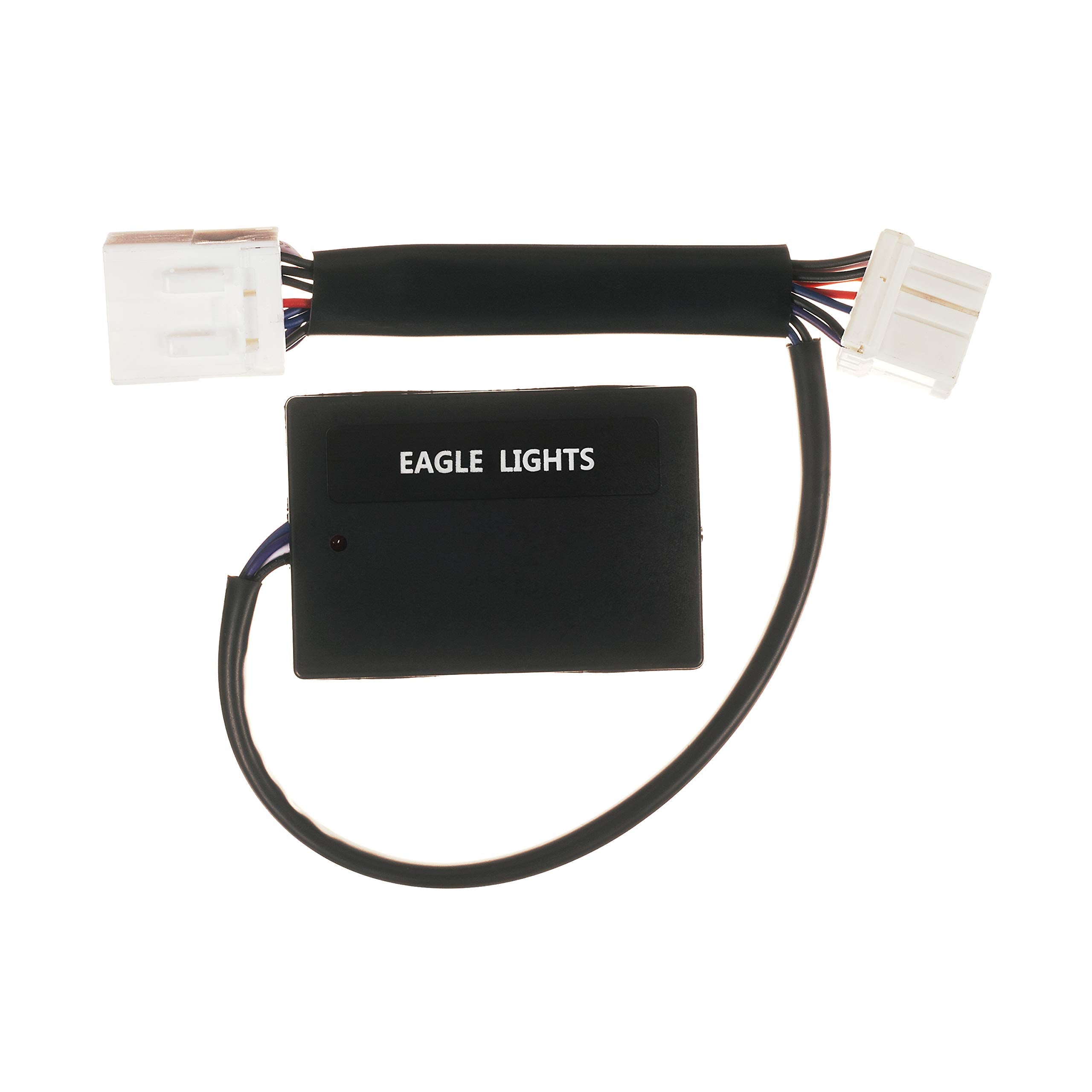 Eagle Lights equalizer front view showing compact unit and plug for quick install