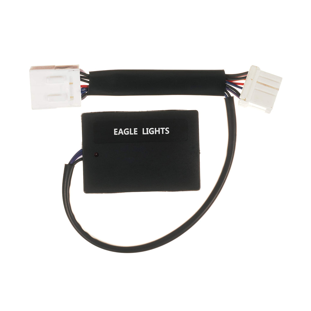 Eagle Lights equalizer front view showing compact unit and plug for quick install
