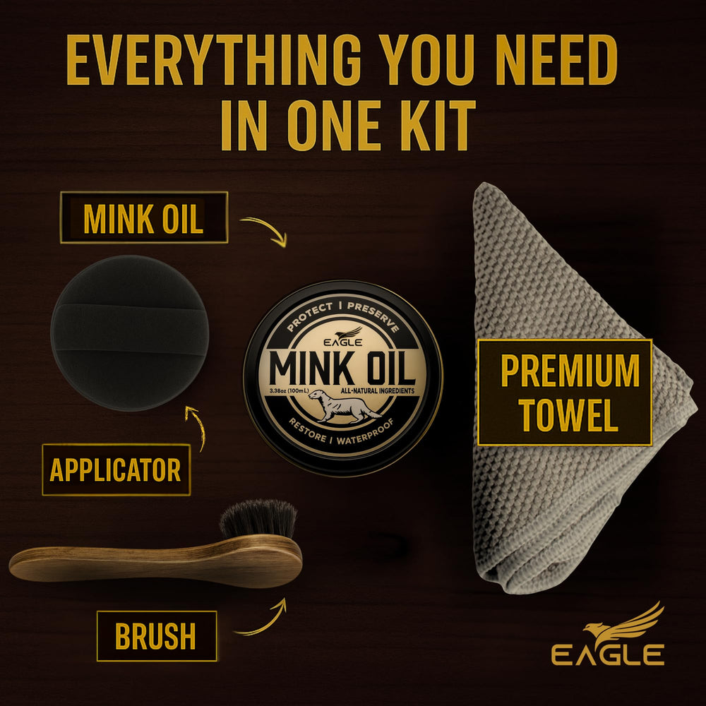 Eagle mink oil paste open texture highlighting smooth consistency