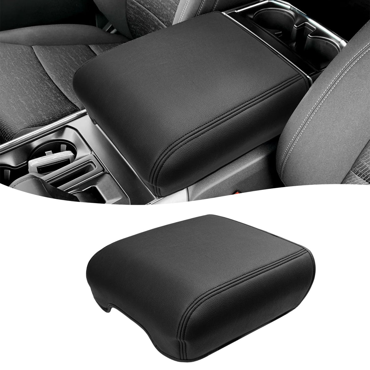 Eaglecover front view on Ford F150 bucket armrest shows sleek protection