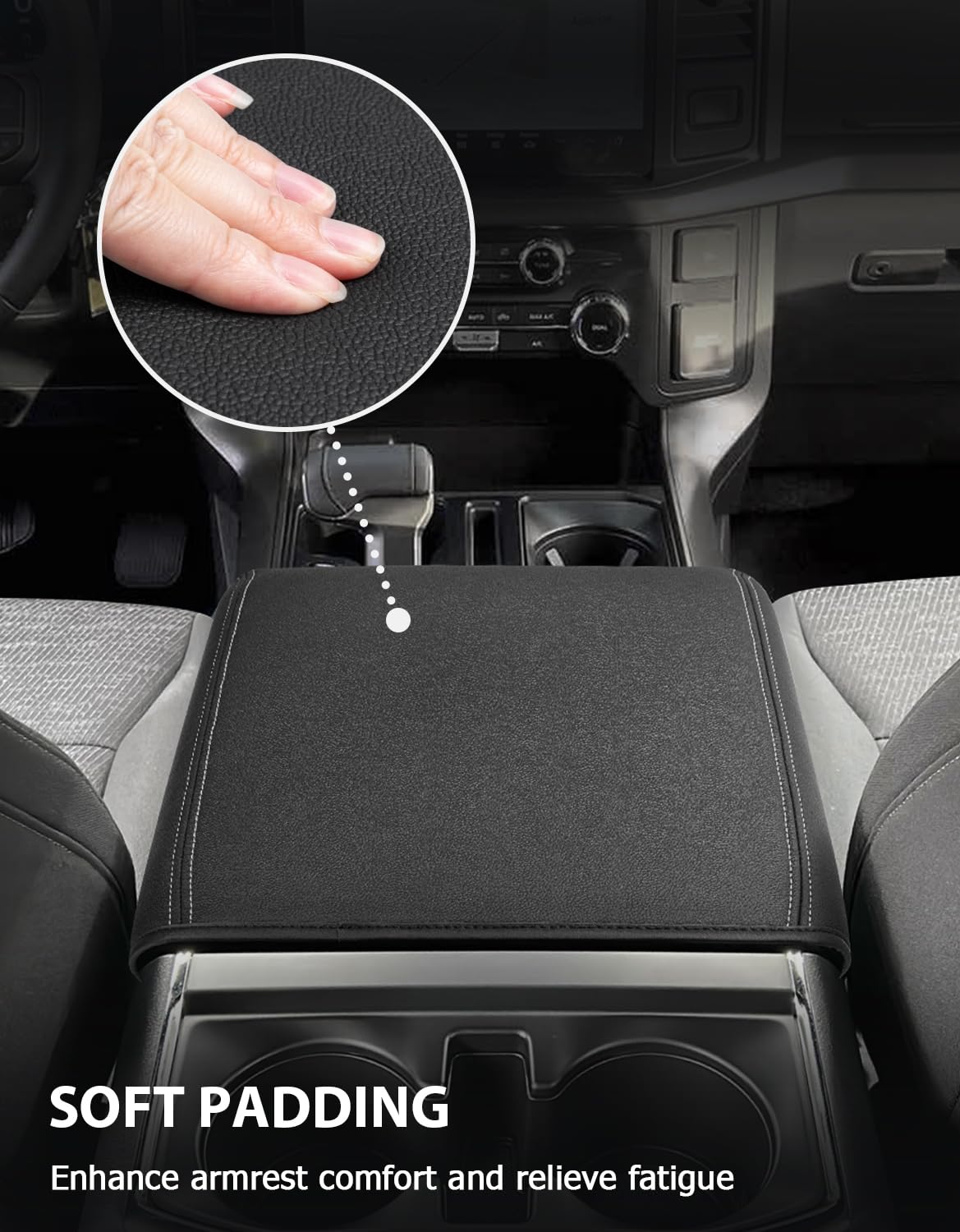 Eaglecover in use with hand resting providing added comfort while driving