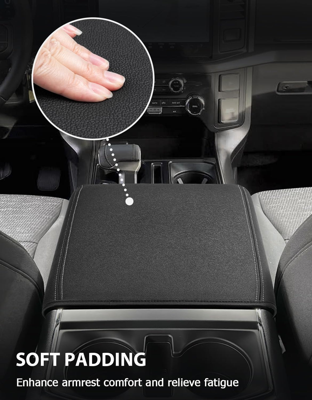 Eaglecover in use with hand resting providing added comfort while driving