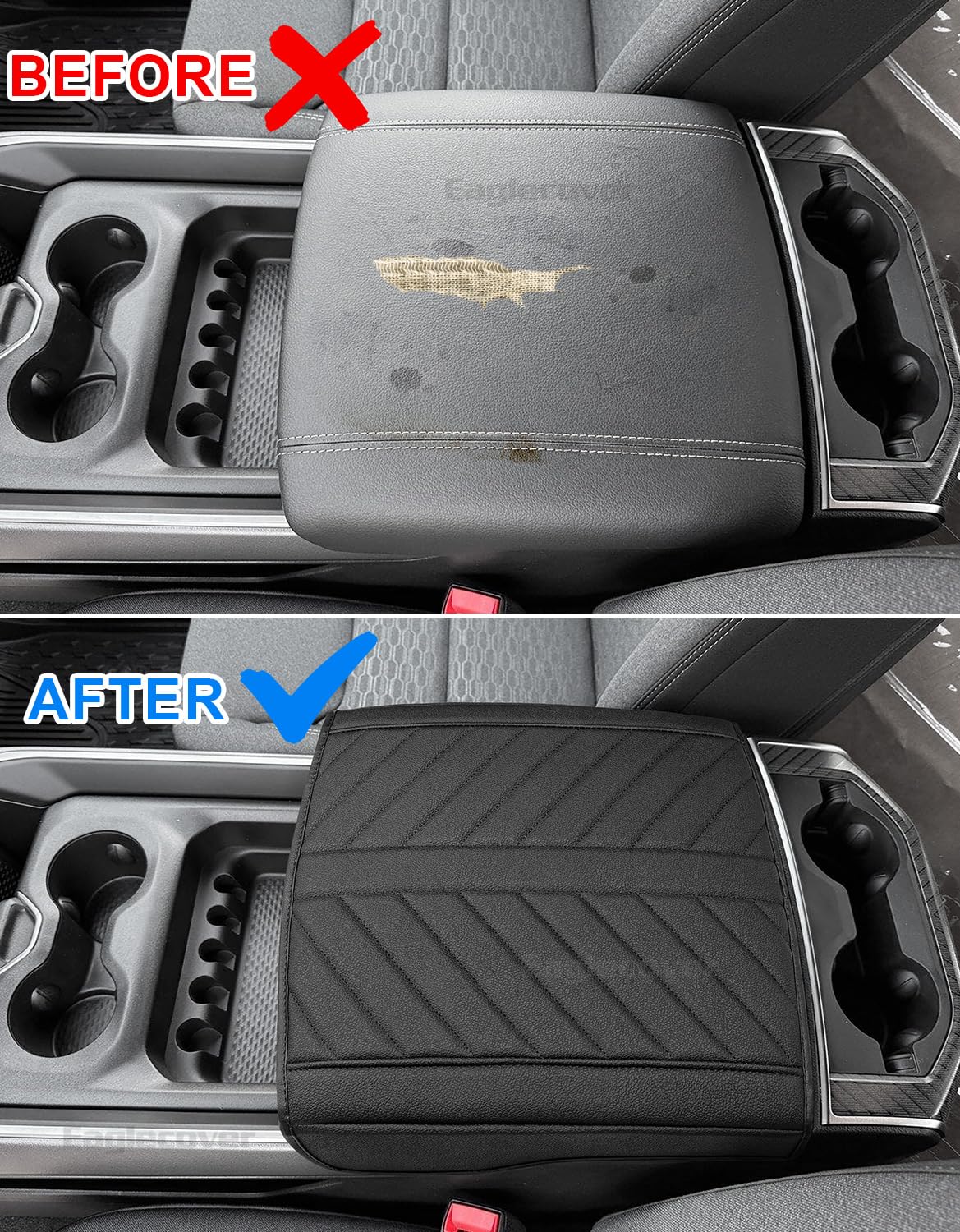 Eaglecover lifestyle scene driver resting arm showing enhanced comfort