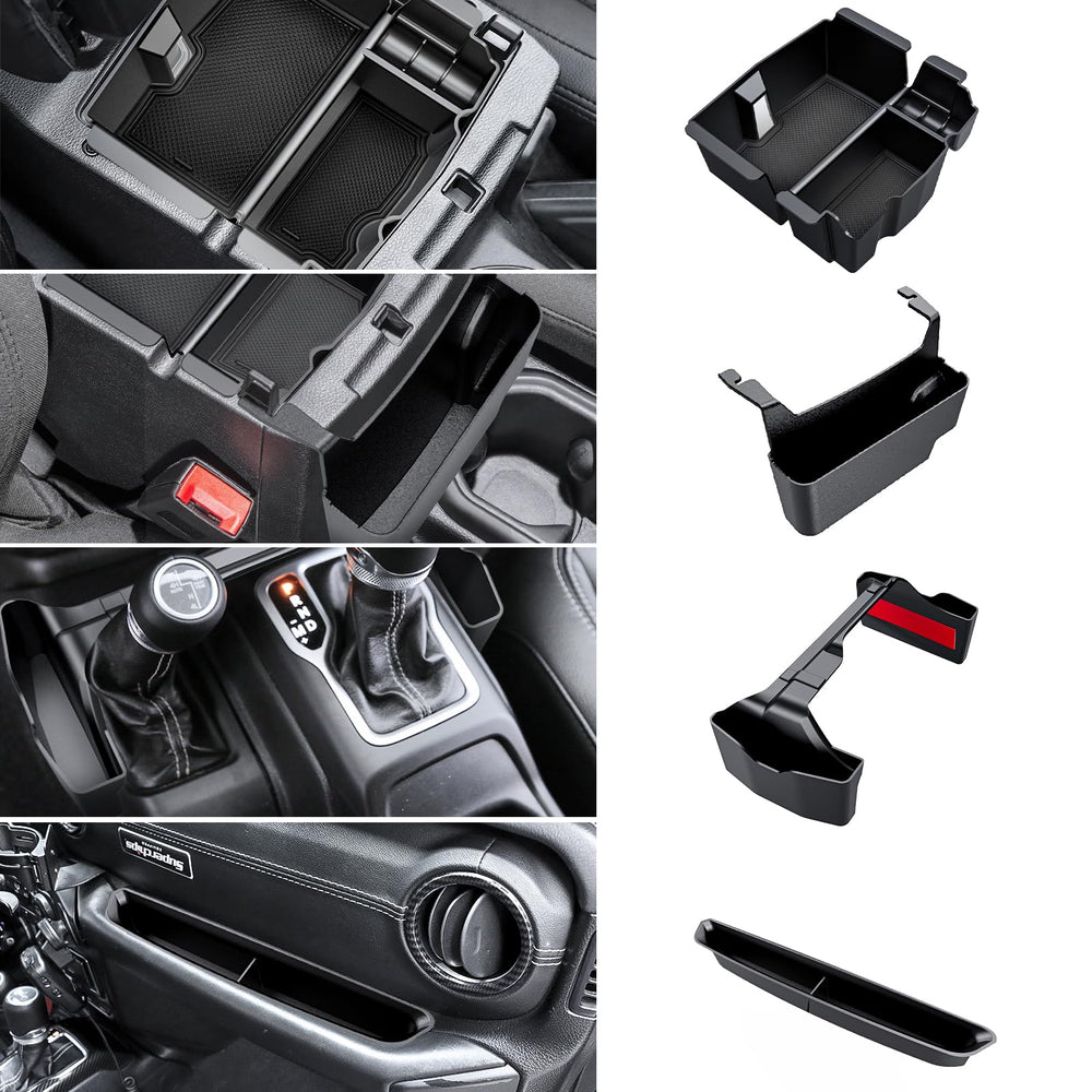 Eamplest front view console insert showing neat compartments and clean fit