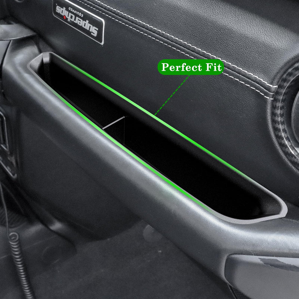 Eamplest lower storage cavity open for chargers and bulk items organization