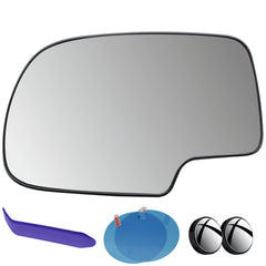 EAP left driver mirror glass front view showing clean reflective surface and fit