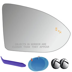 EAP passenger mirror front glass showing right-side convex surface and heating