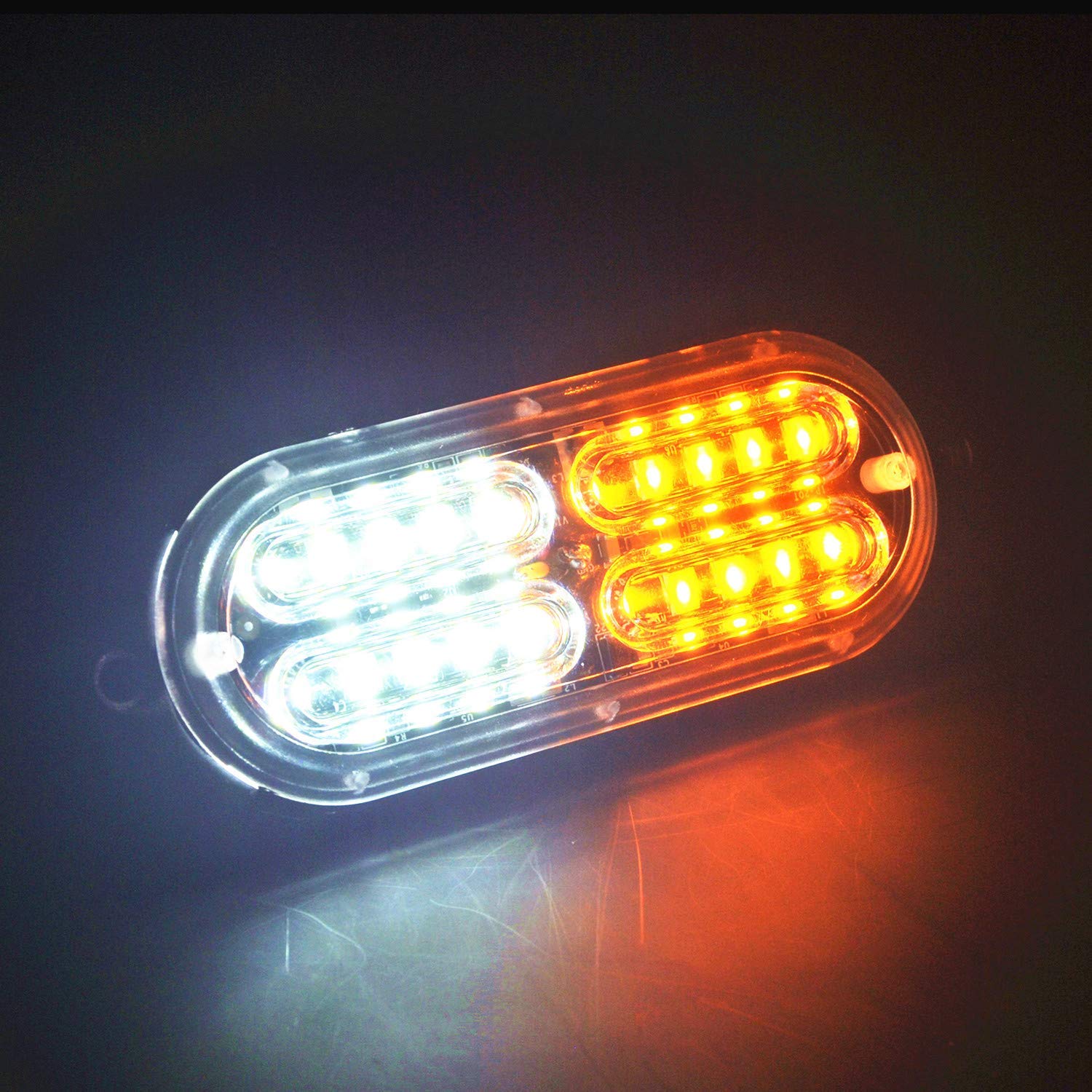 EASE2U night use on roadside demonstrating strong amber warning visibility