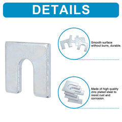 Easily shims installed behind a car door hinge demonstrating precise alignment benefit