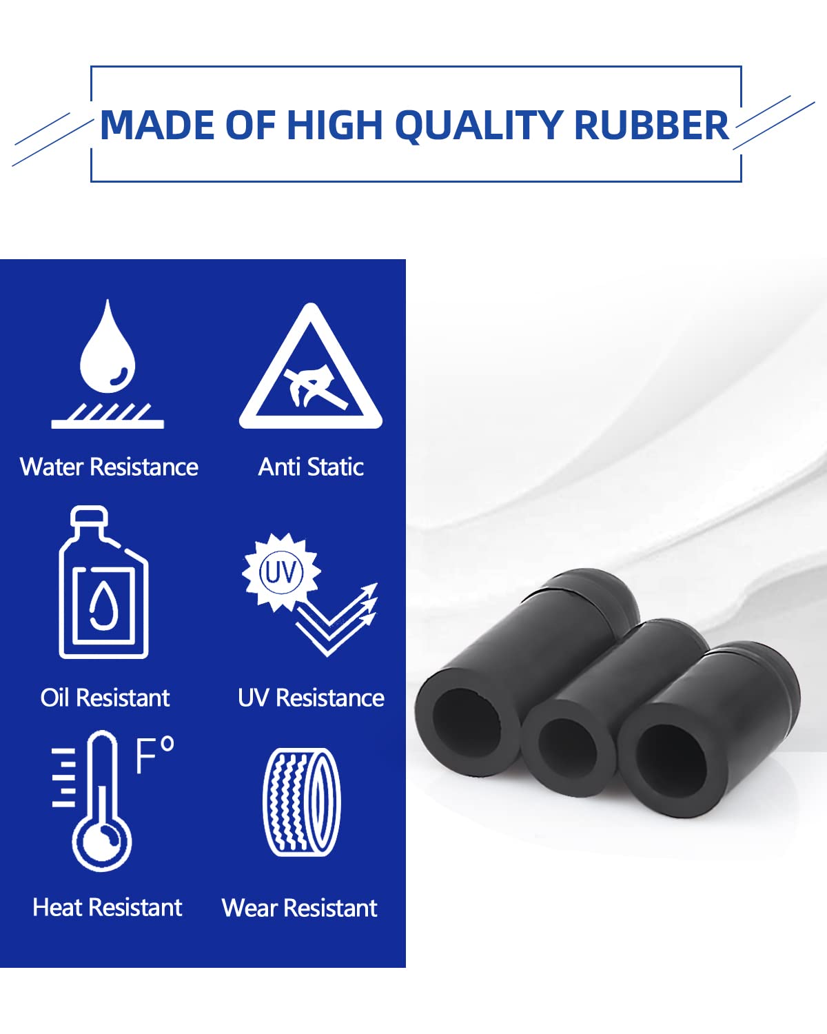 Easily rubber texture closeup showing durable material and tear resistance