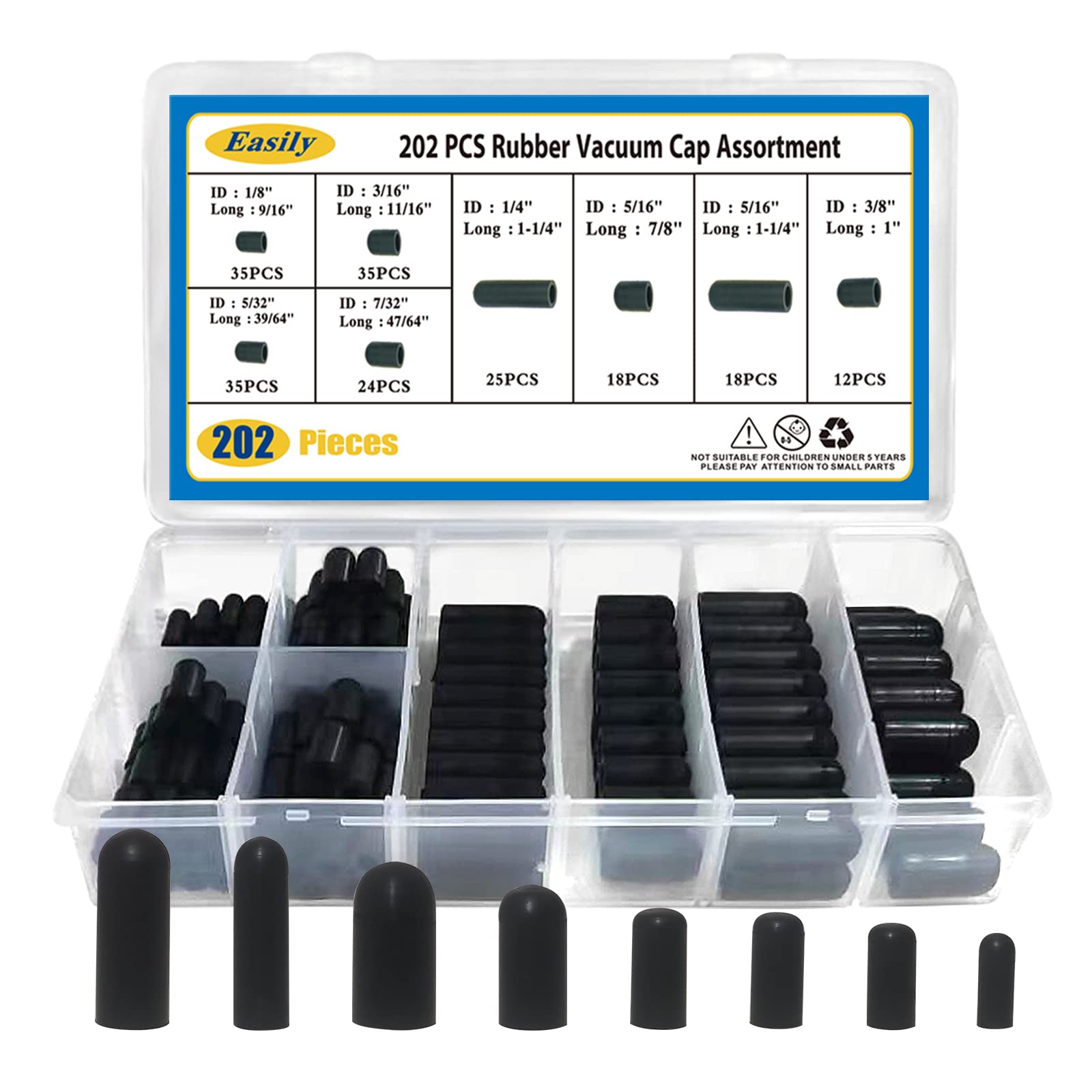 Easily front packaging showing 202-piece kit and benefits