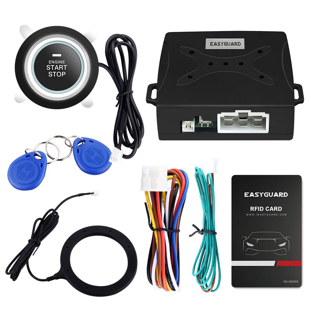EASYGUARD front push button module showing clean dash fit and quick start benefit