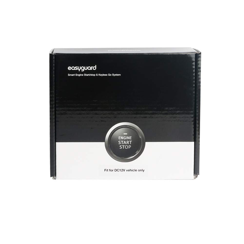 EASYGUARD packaging and warranty card showing included documentation and support