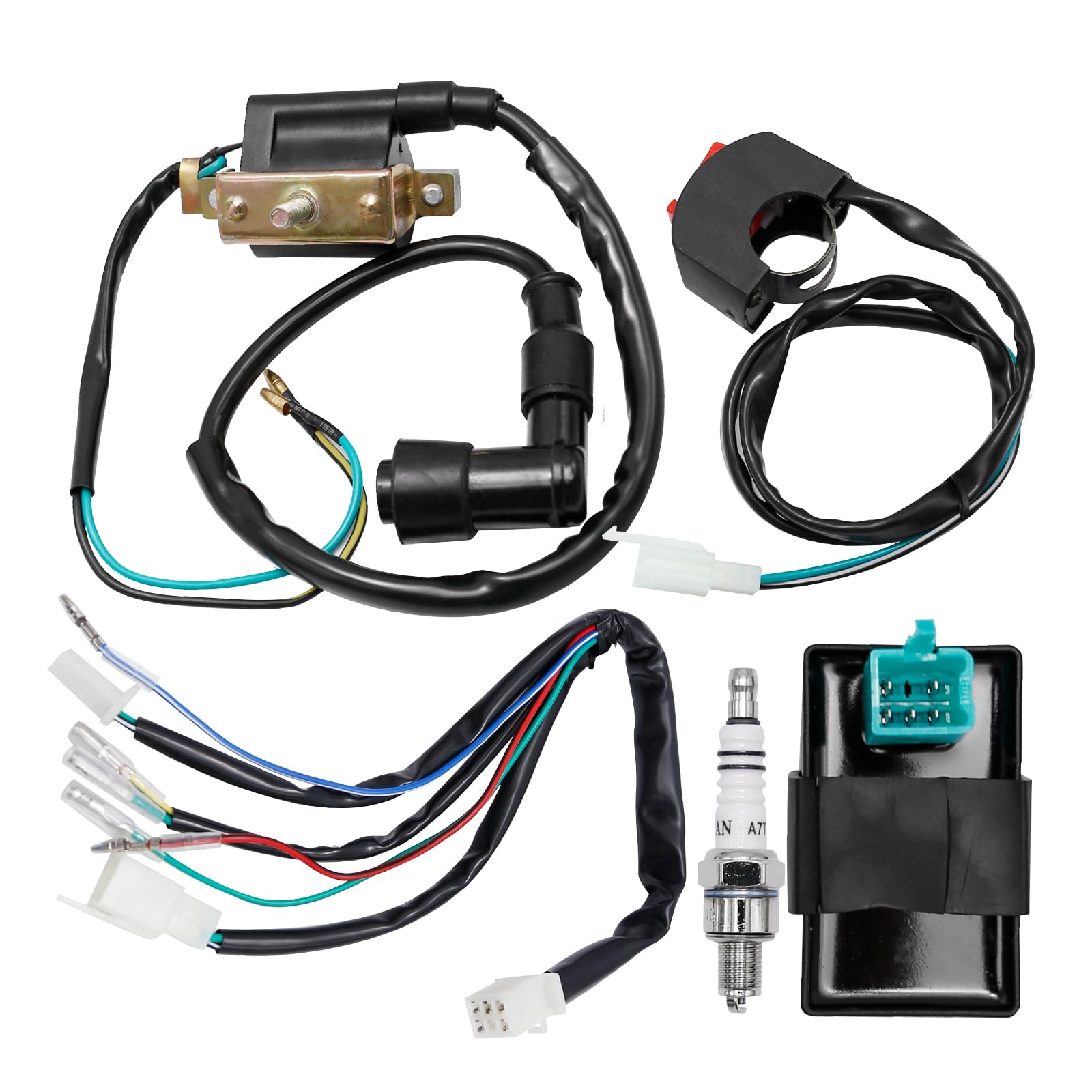 EATAKWARD front view of complete ignition kit showing all parts and easy replacement benefit