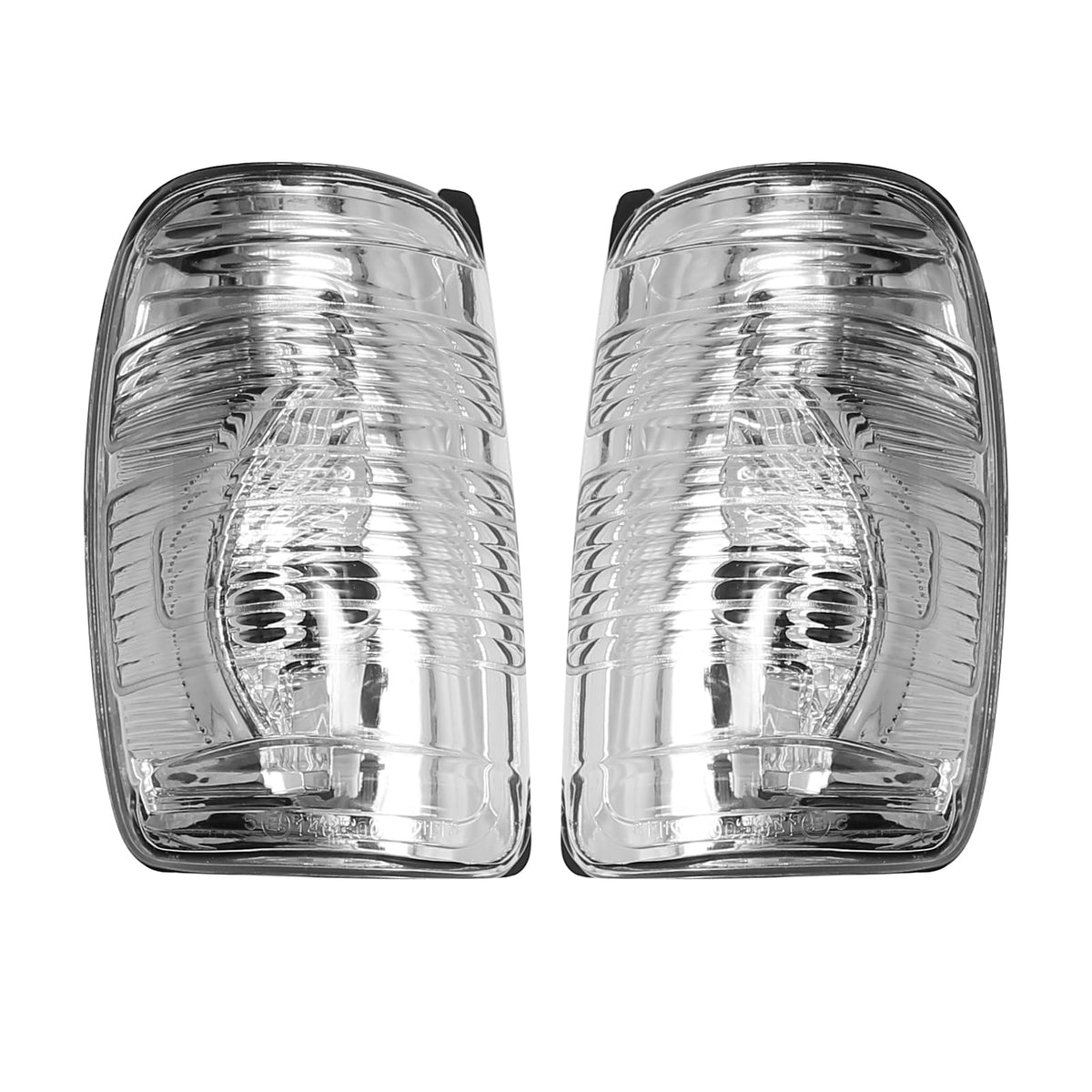EATAKWARD front view of both mirror signal lenses showing clean fit