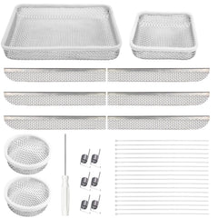 Eazy2hD front layout kit showing all included vent screens and hardware for easy identification and installation.