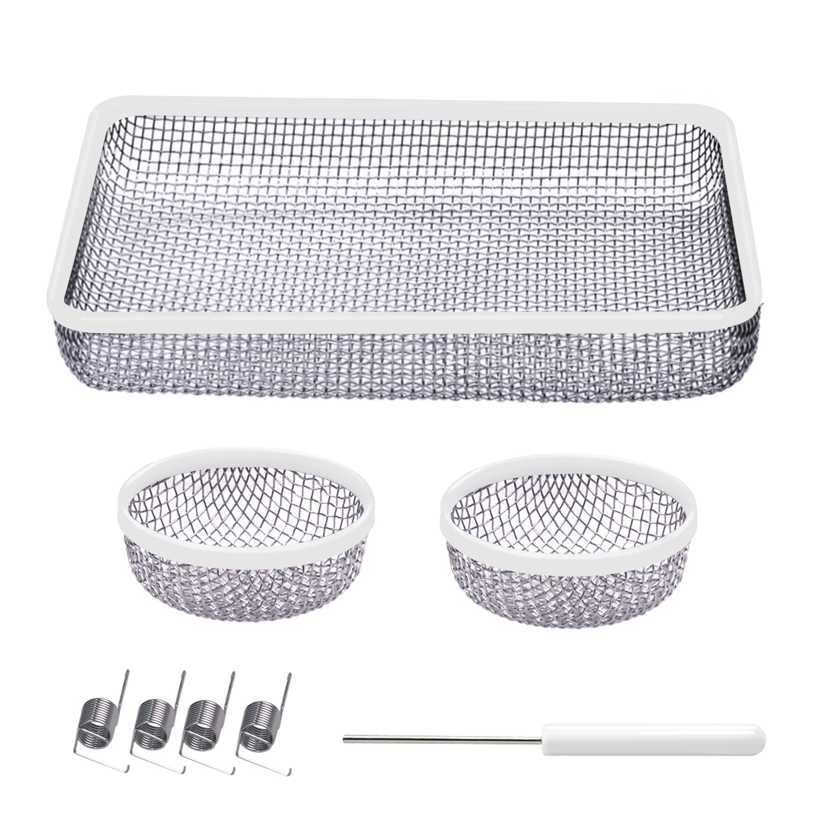 Eazy2hD front view of rectangular and circular vent screens shows complete kit protection