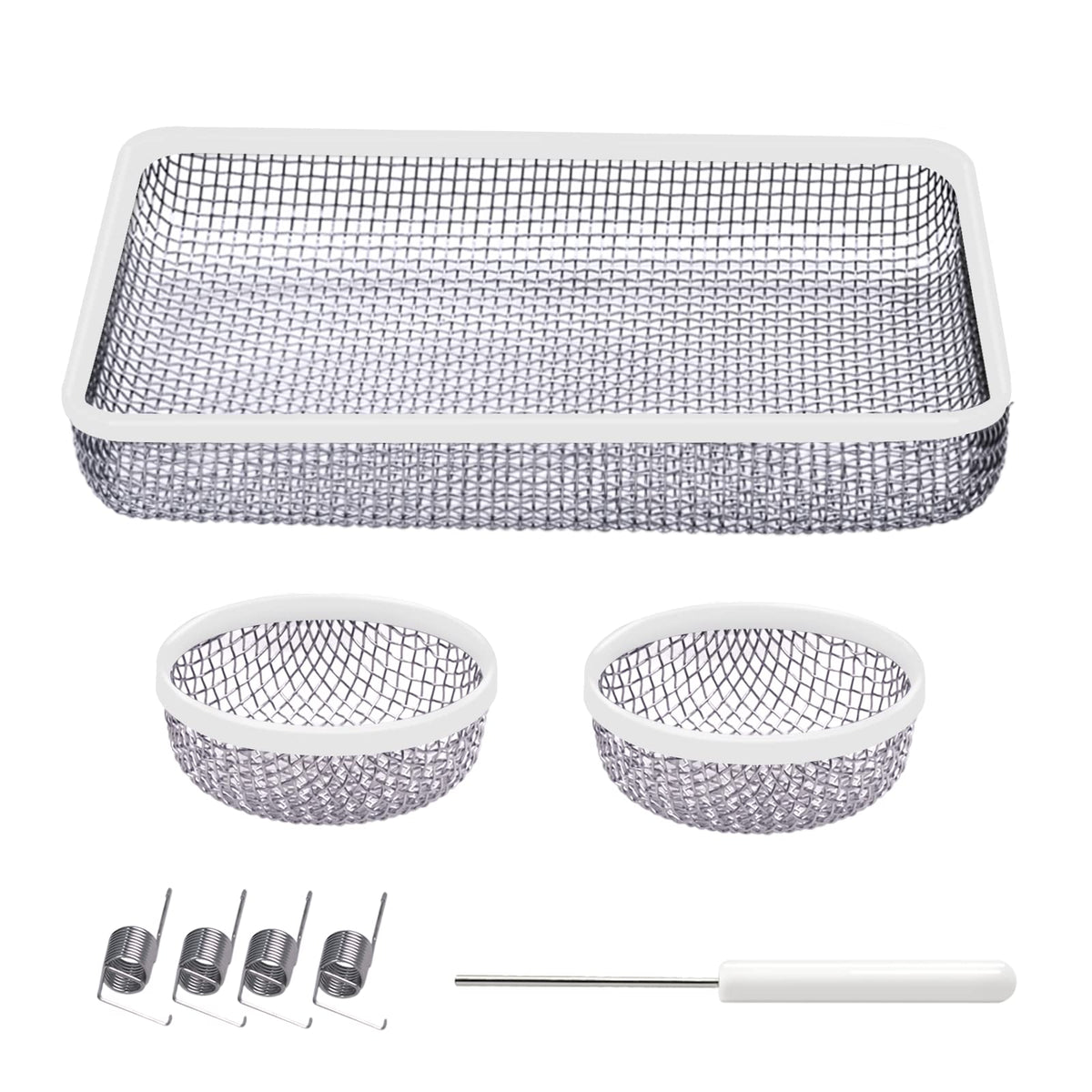 Eazy2hD front view of rectangular and circular vent screens shows complete kit protection