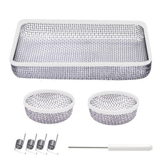 Eazy2hD front view of rectangular and circular vent screens shows complete kit protection